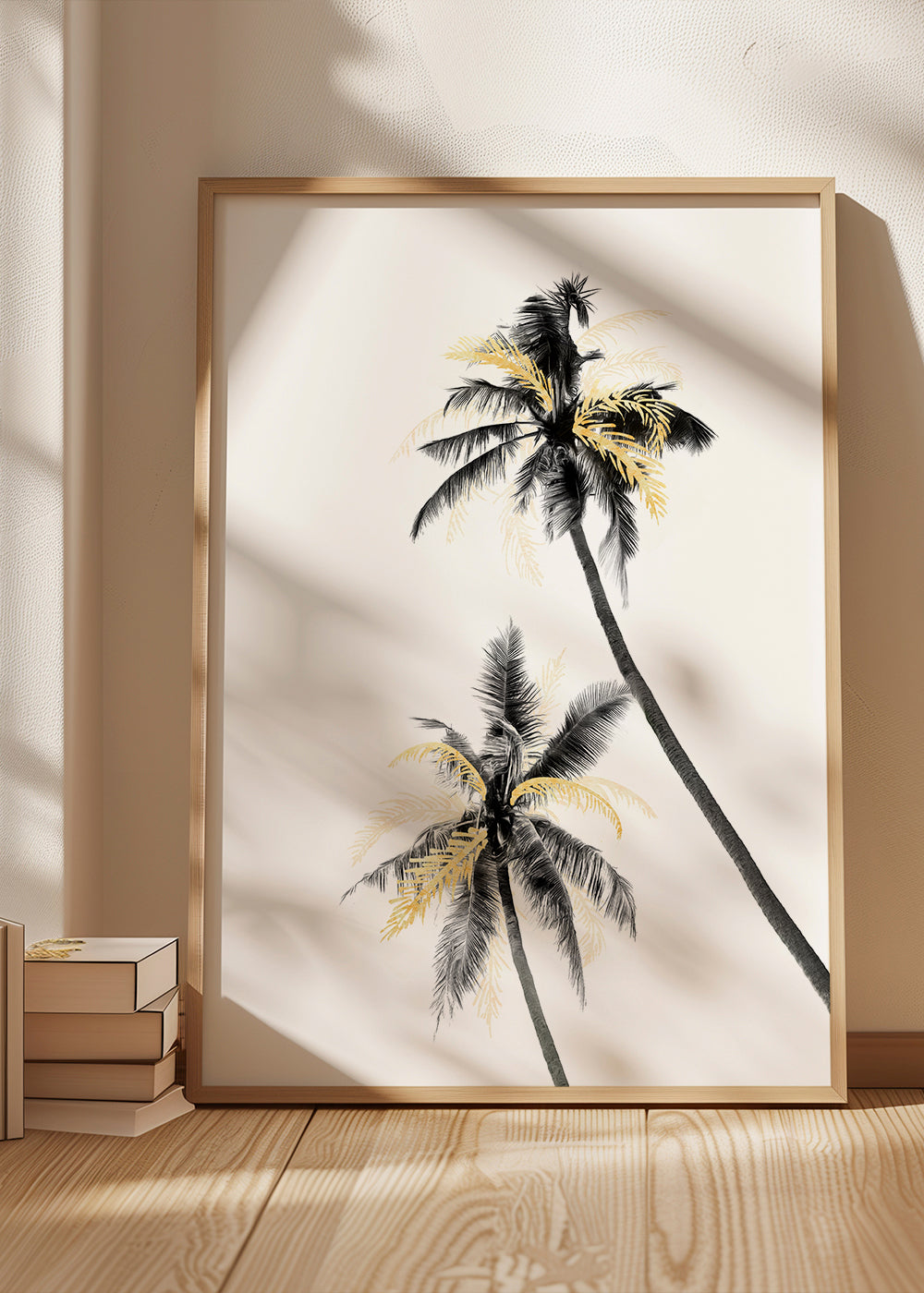 Palm Tree Black, White and Gold 02
