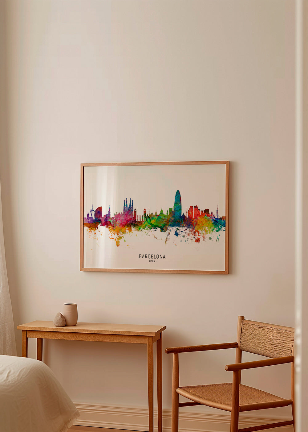 Barcelona skyline multicoloré