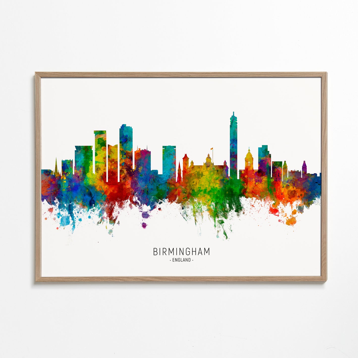 Birmingham skyline multicoloré