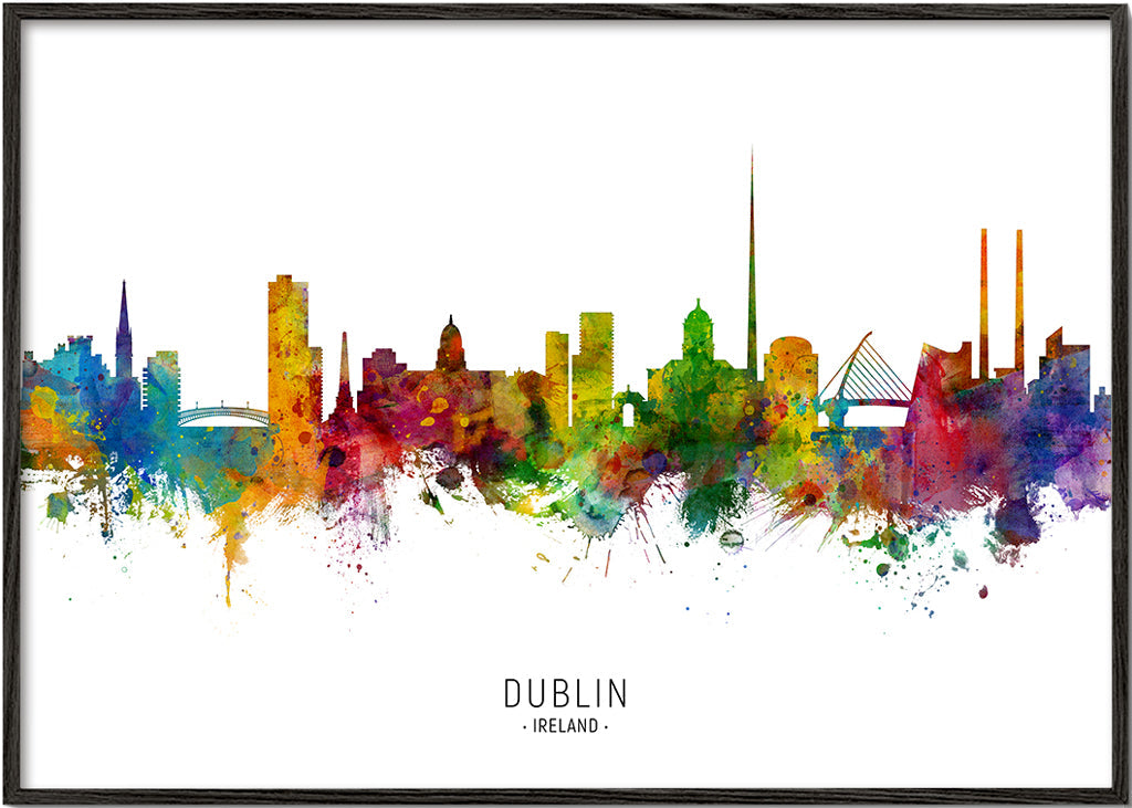 Dublin skyline multicoloré