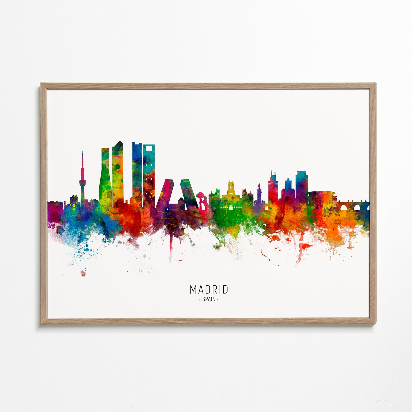 Madrid skyline multicoloré