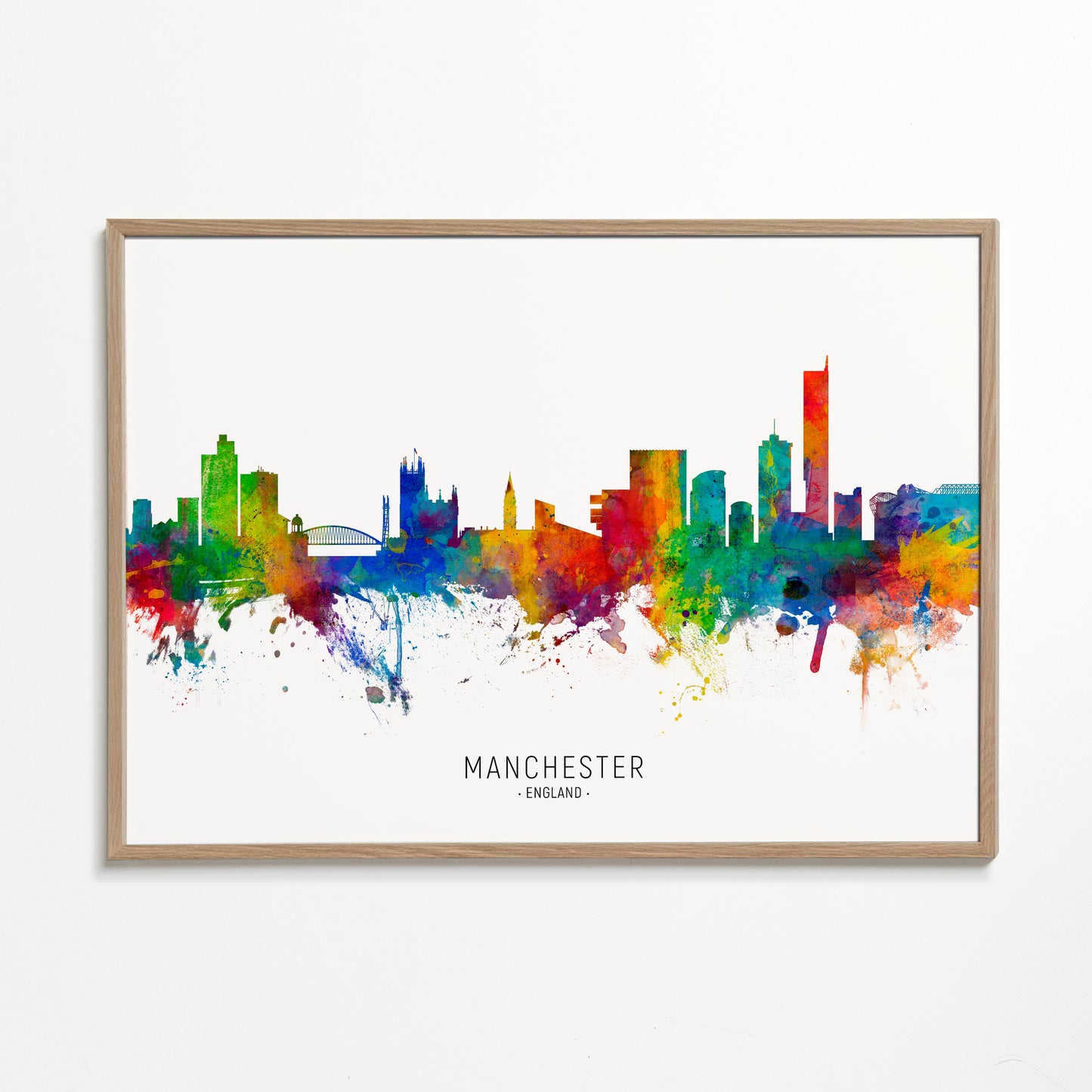 Manchester skyline multicoloré