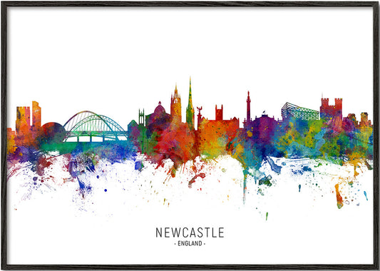 Newcastle skyline multicoloré