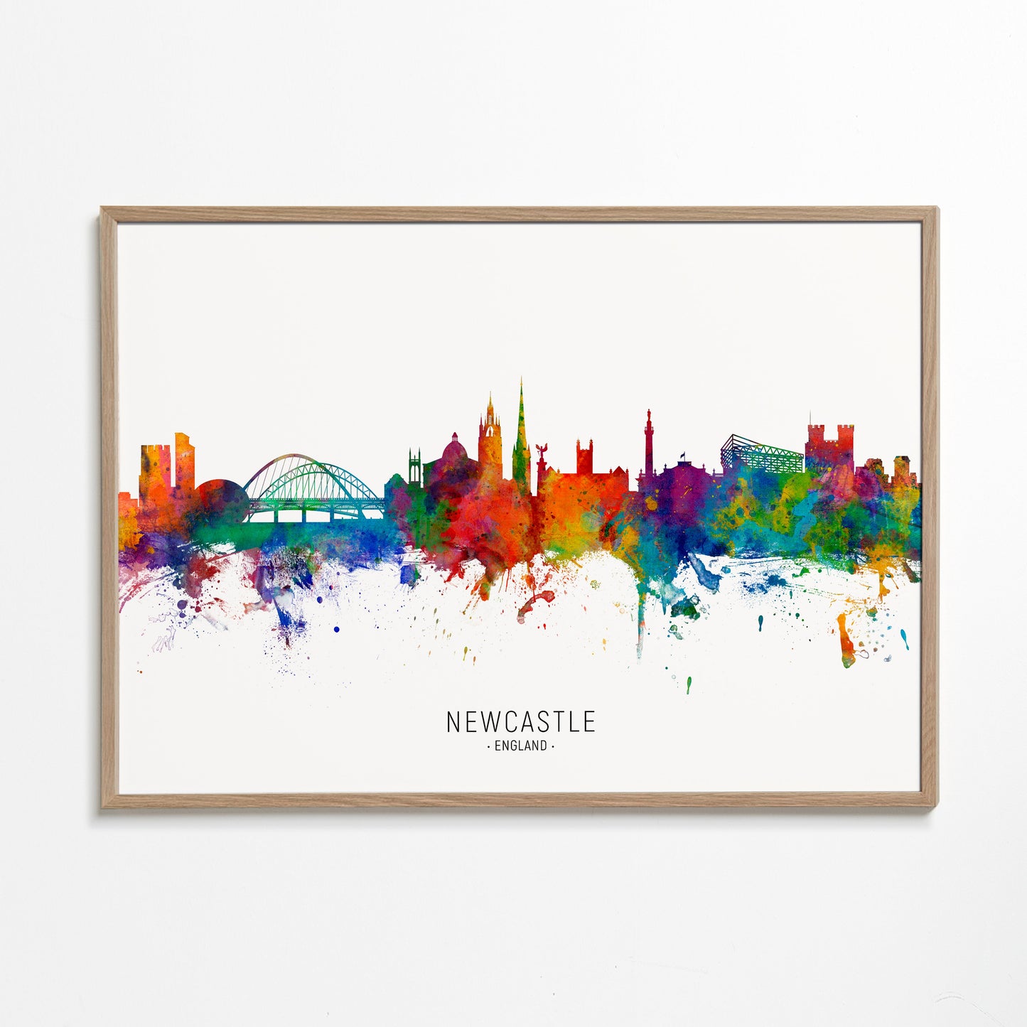Newcastle skyline multicoloré