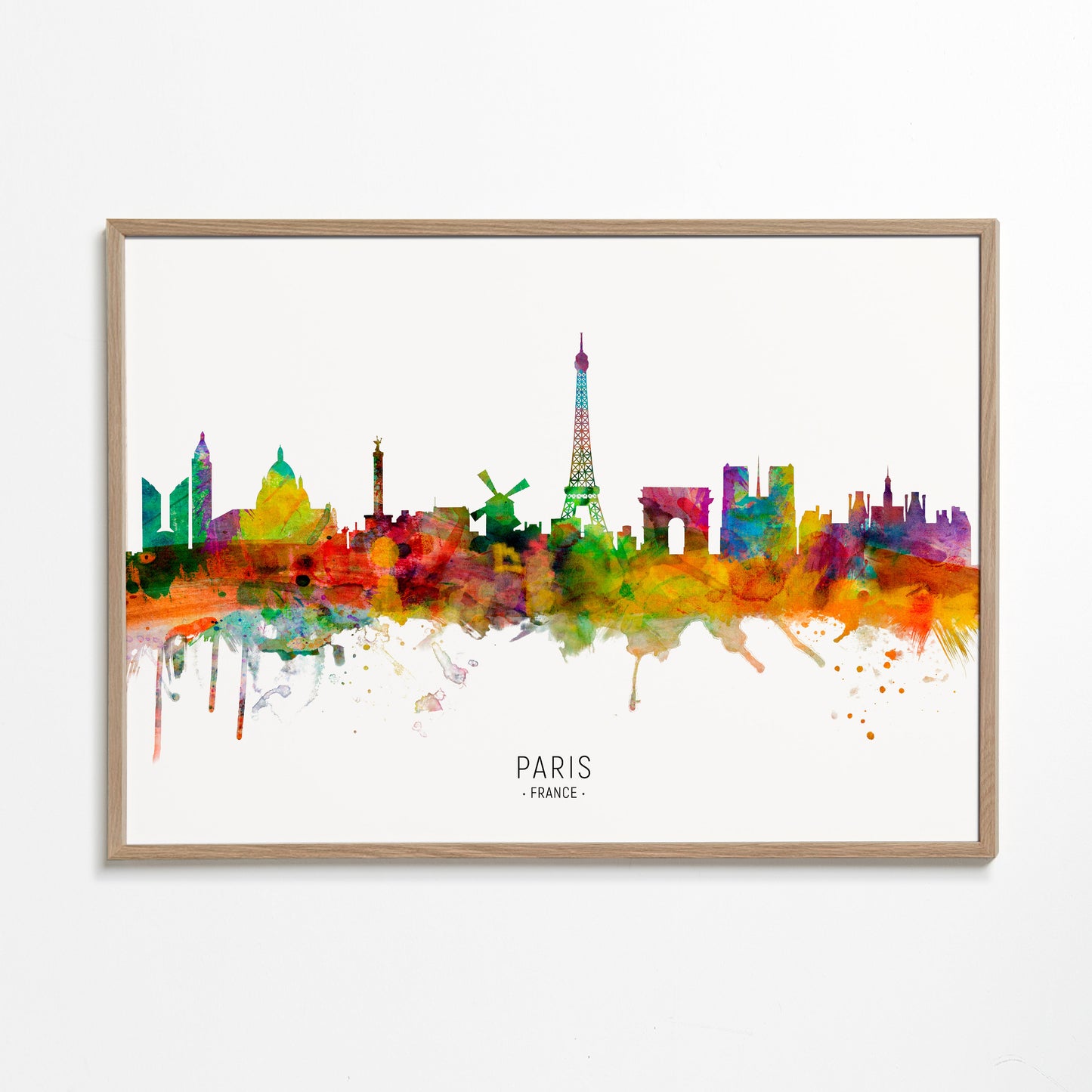 Paris skyline multicoloré