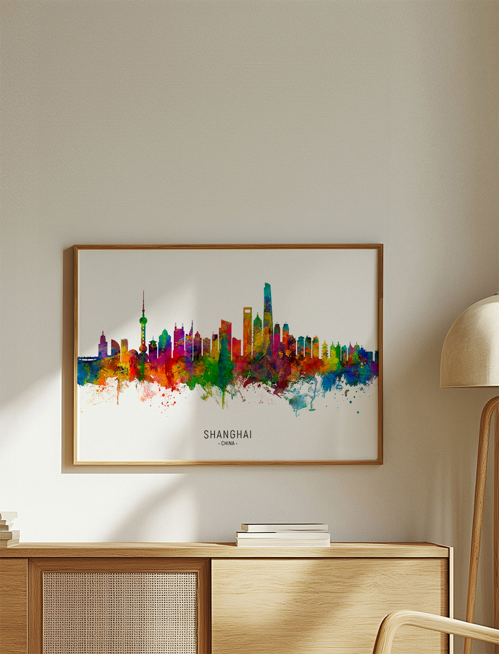 Shanghai skyline multicoloré
