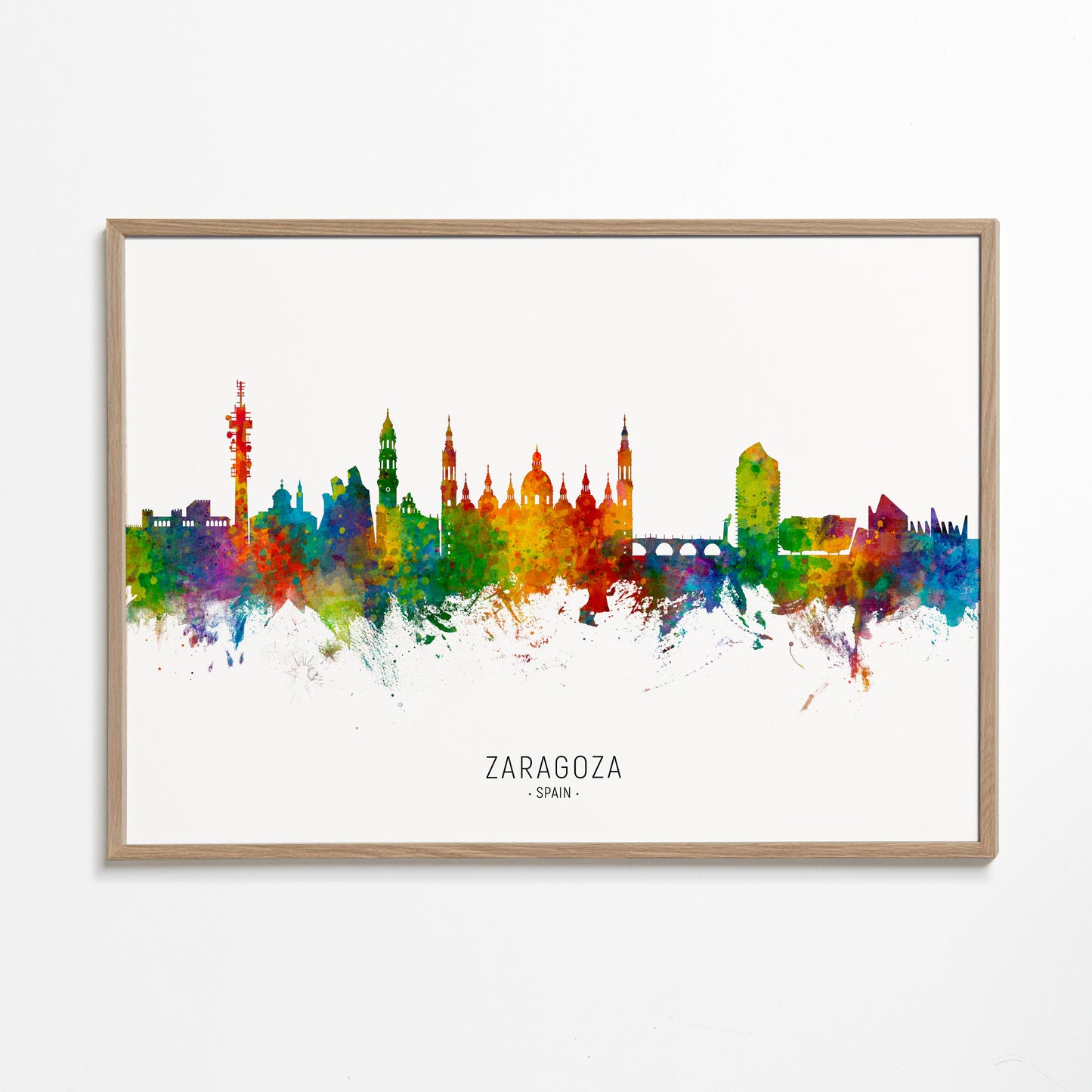 Zaragoza skyline multicoloré