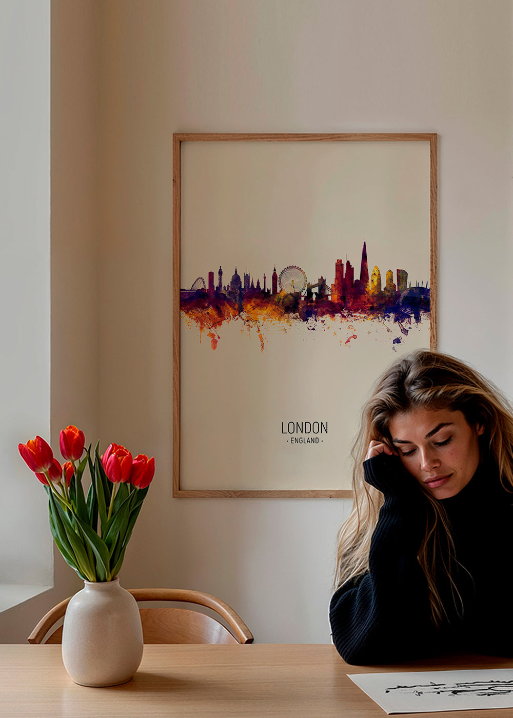 London skyline beige