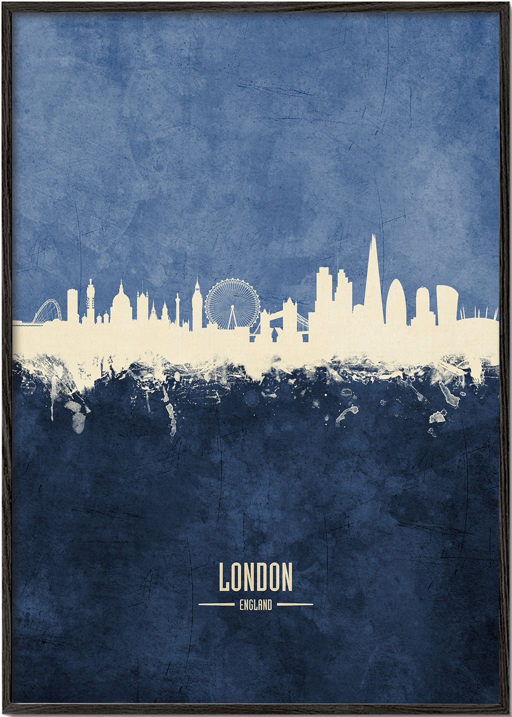 London skyline bleu