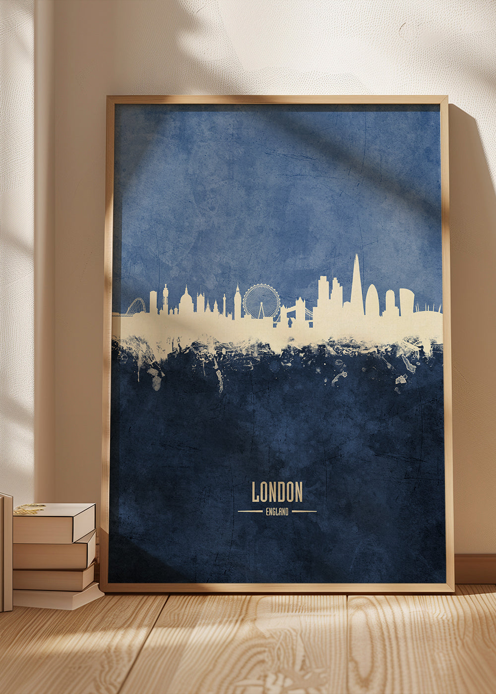 London skyline bleu