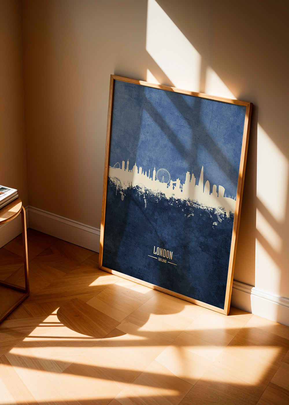 London skyline bleu