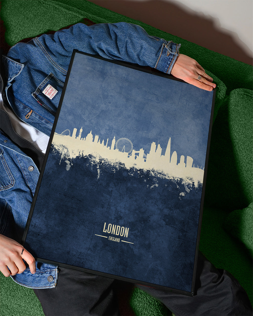 London skyline bleu