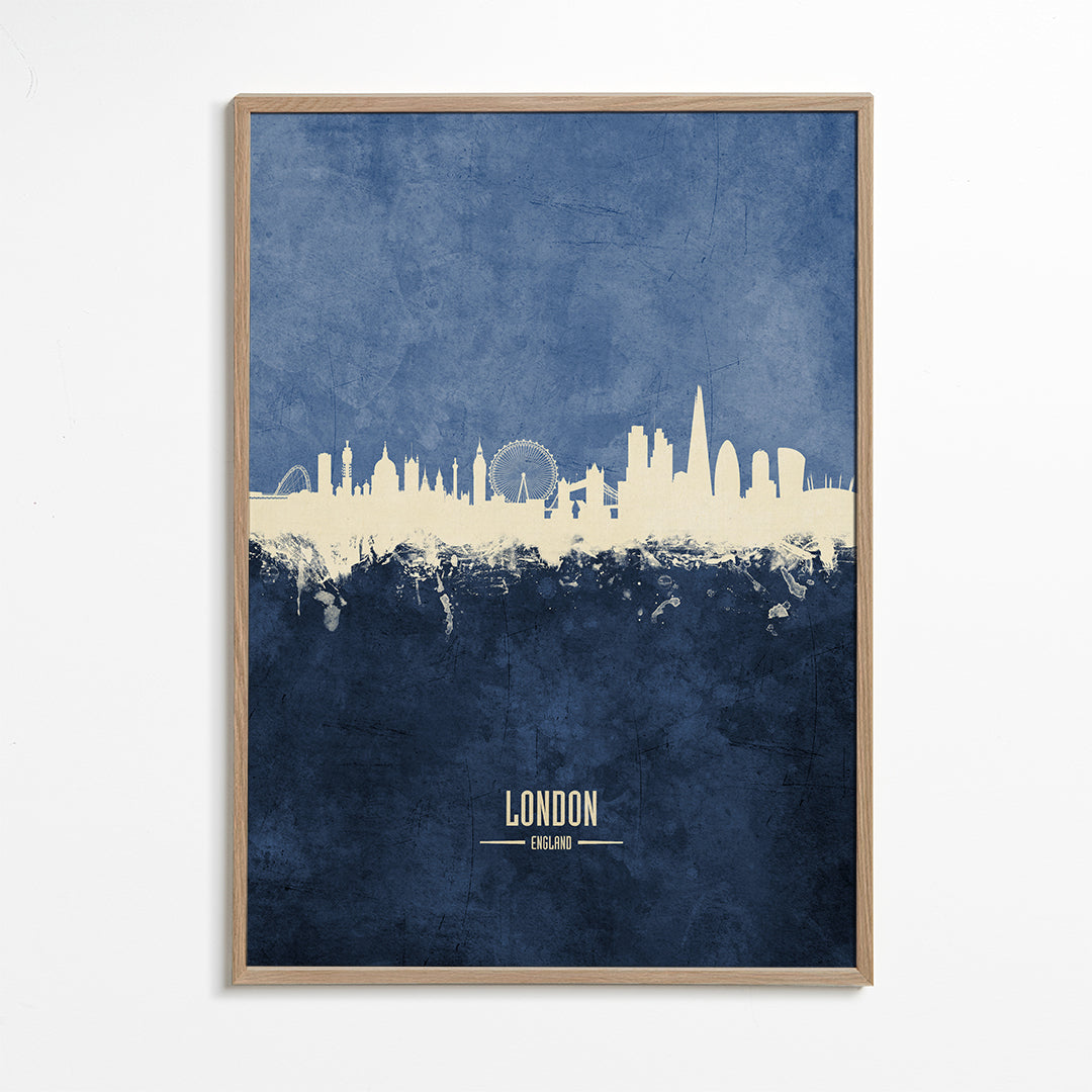 London skyline bleu
