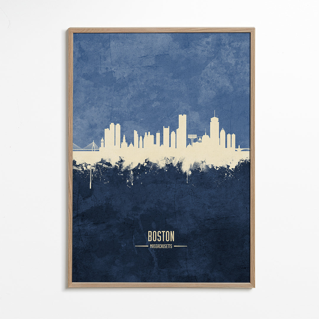 Boston skyline bleu