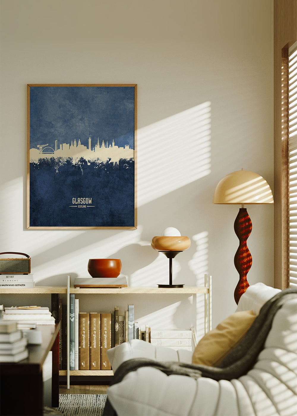 Glasgow skyline bleu