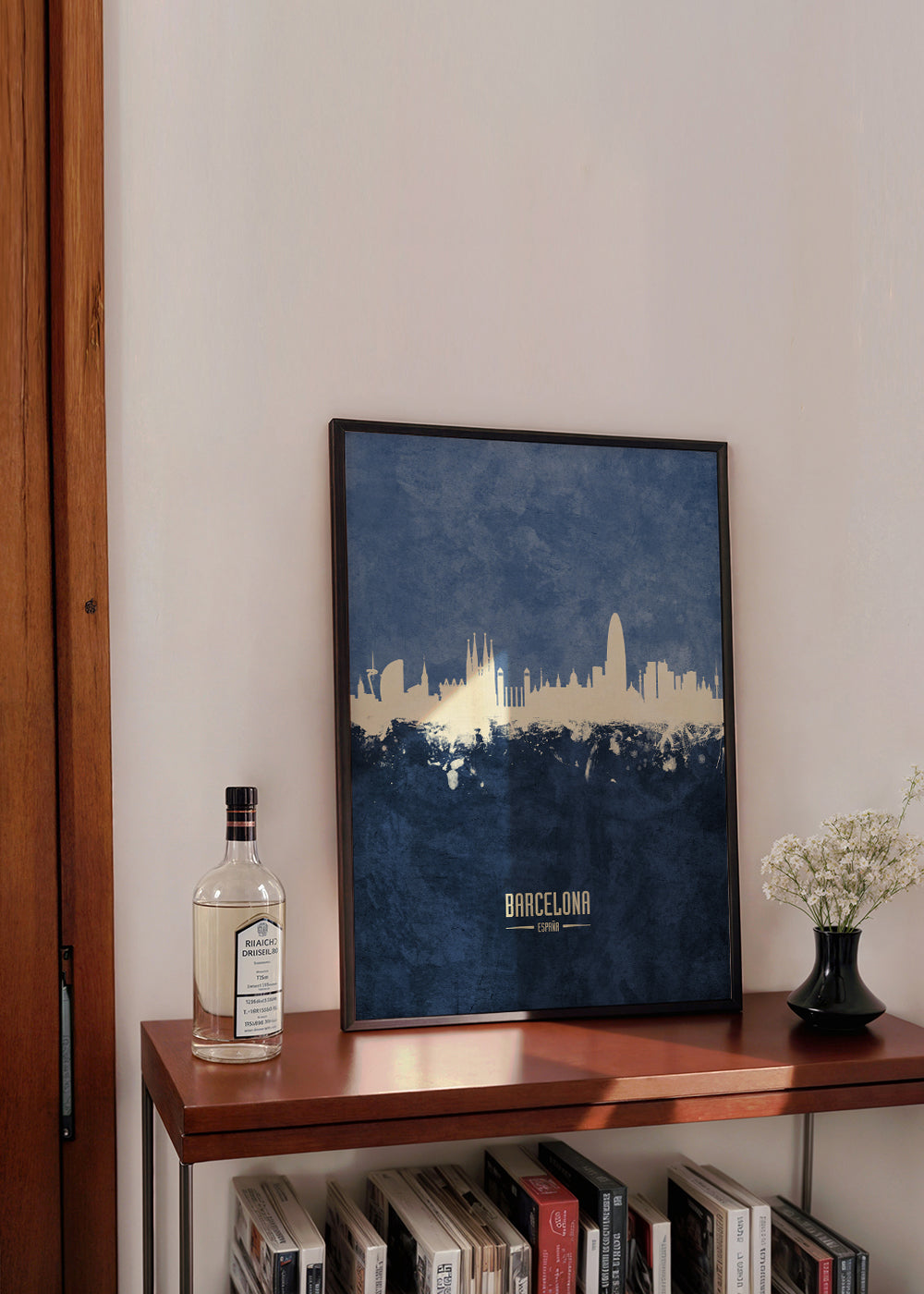 Barcelona skyline bleu