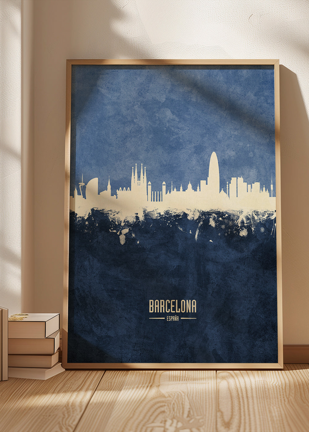 Barcelona skyline bleu