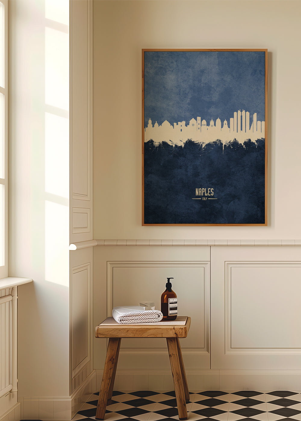 Naples skyline bleu