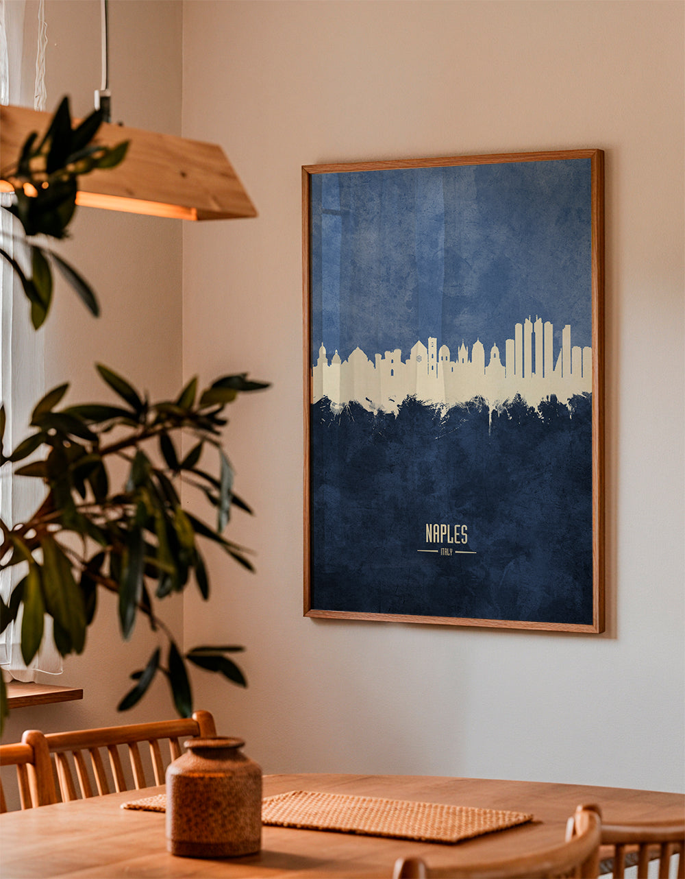 Naples skyline bleu