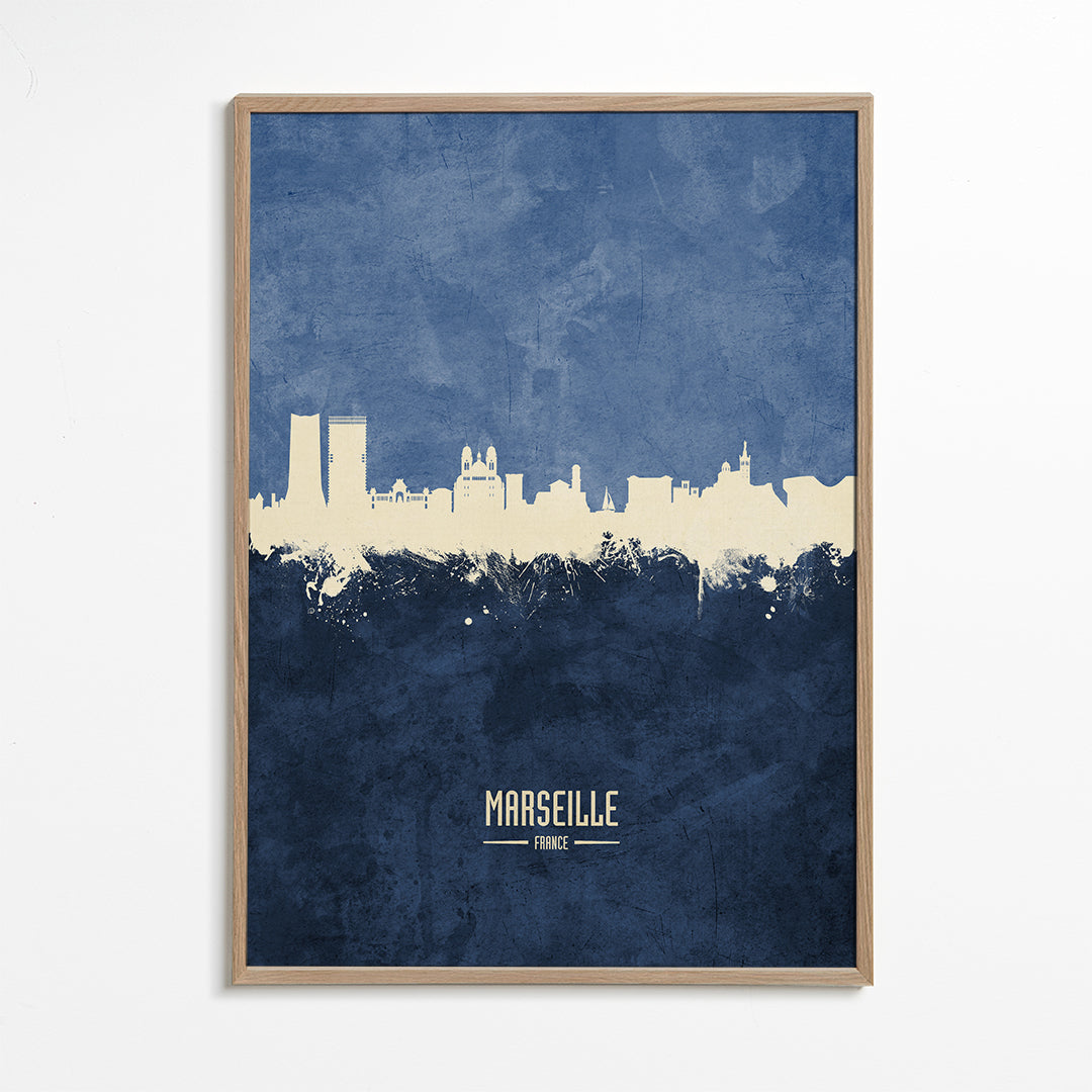 Marseille Skyline bleu
