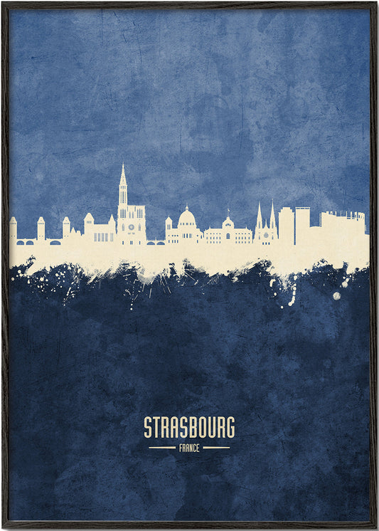 Strasbourg Skyline bleu