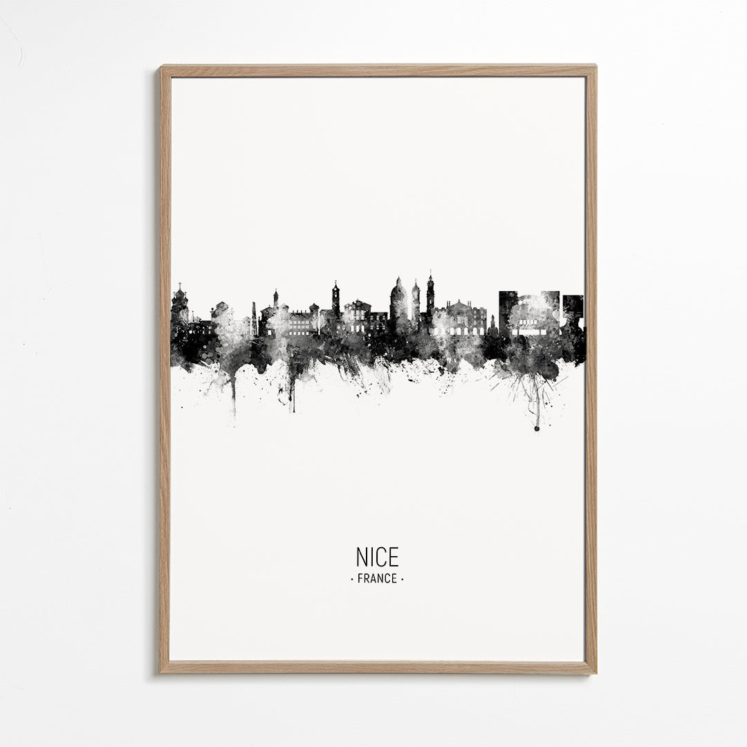 Nice Skyline noir et blanc