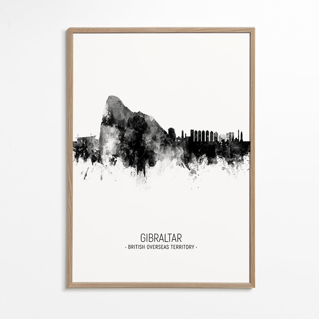 Gibraltar Skyline blanc et noir