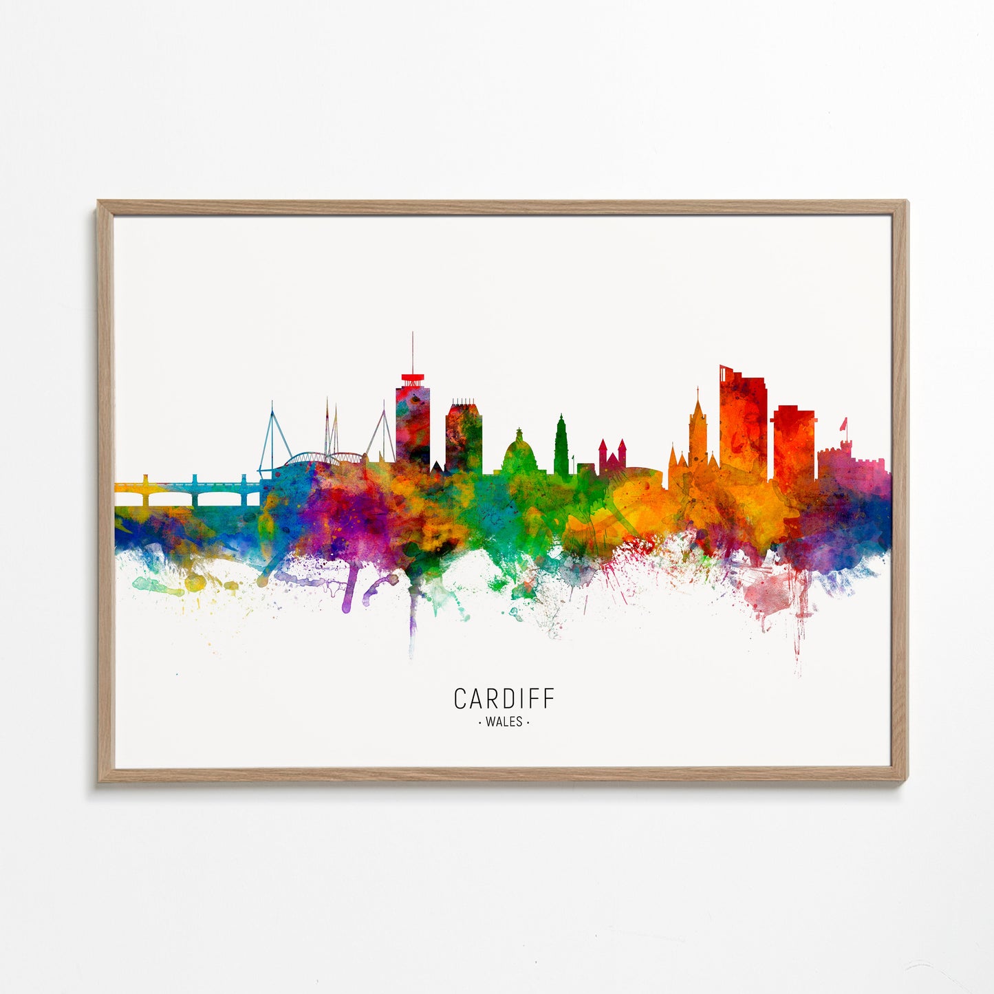 Cardiff Skyline multicoloré