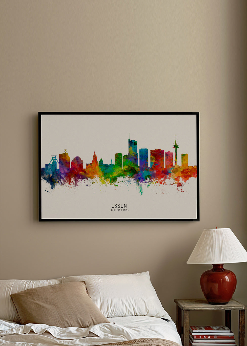 Essen Skyline multicoloré