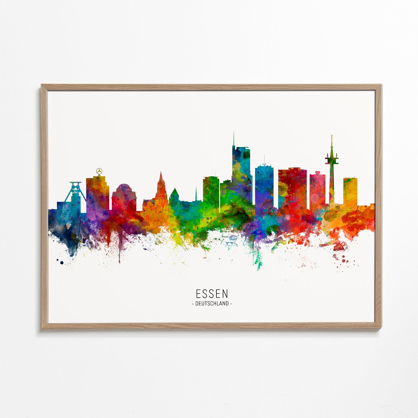 Essen Skyline multicoloré
