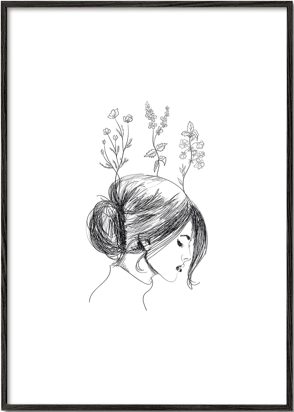 Hand Drawn Flower Girl