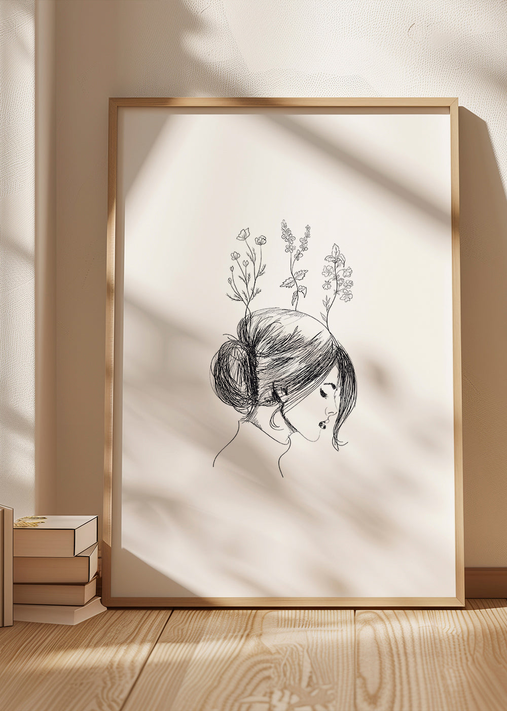 Hand Drawn Flower Girl