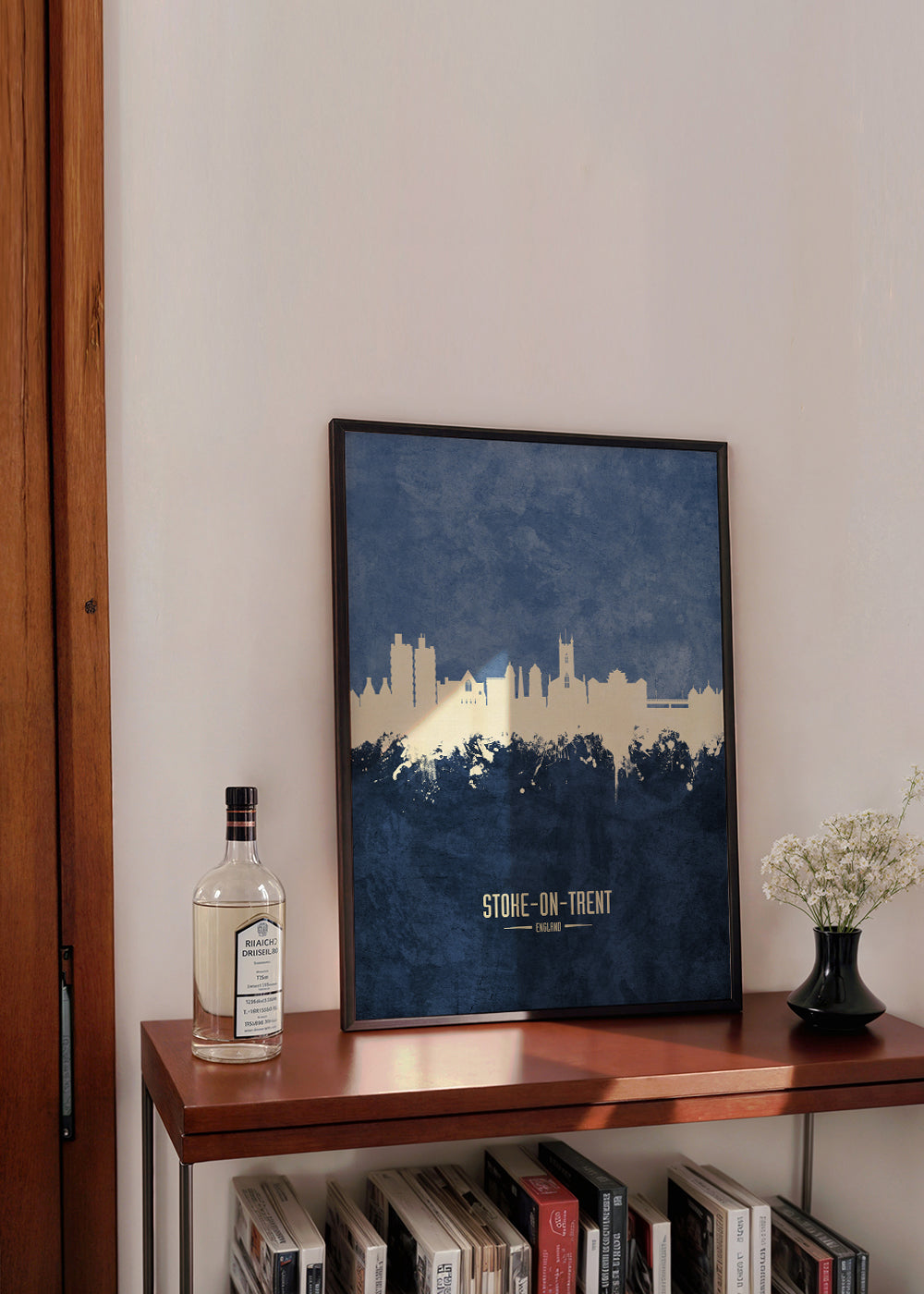 Stoke-on-Trent Skyline bleu