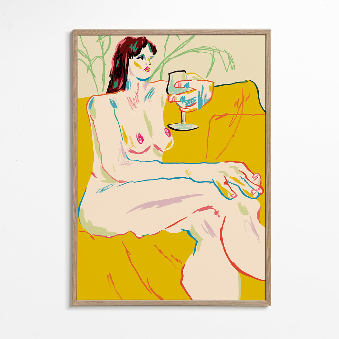 Girl With A Wineglass - Francesco Gulina