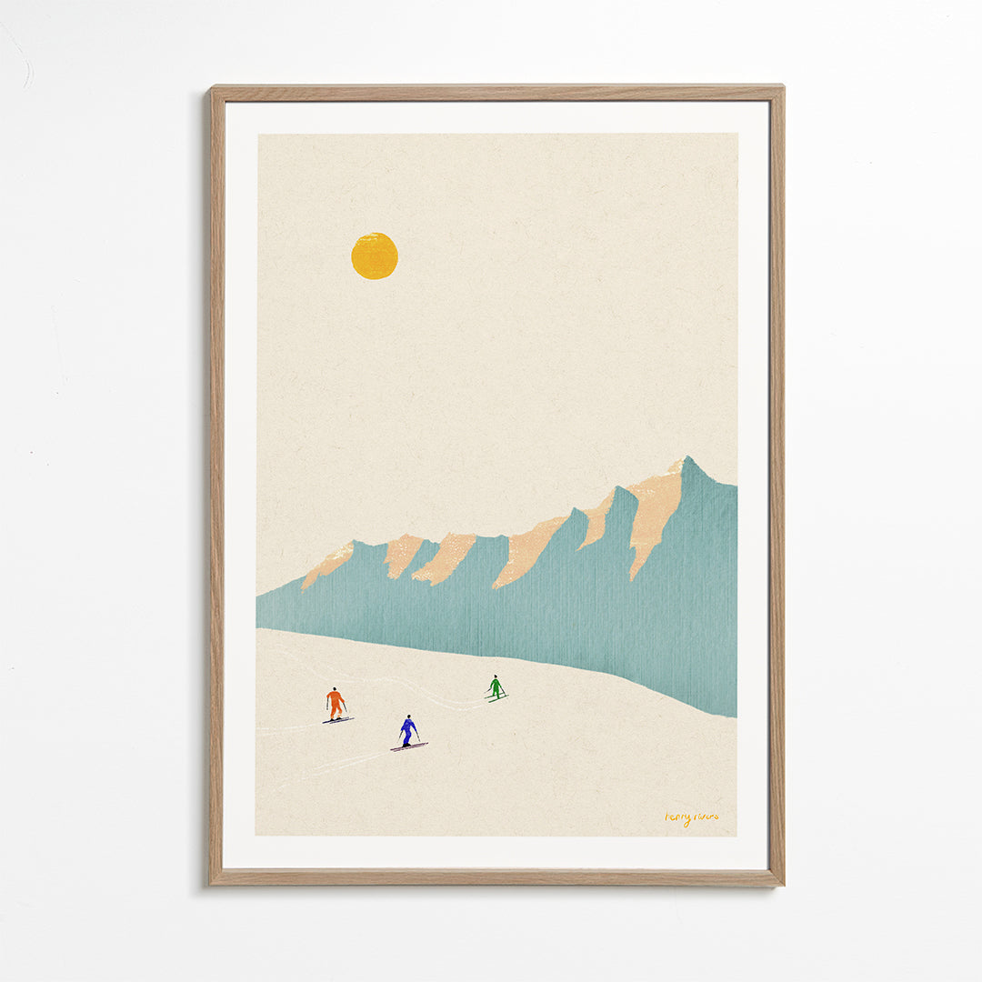 Art de paysage Happy skiers