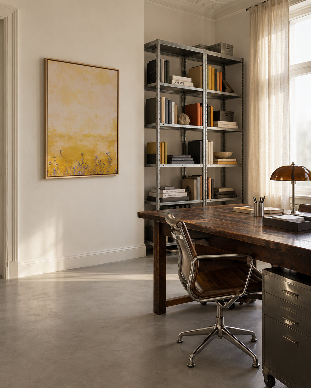 Dingy wall - Framed canvas in an interior