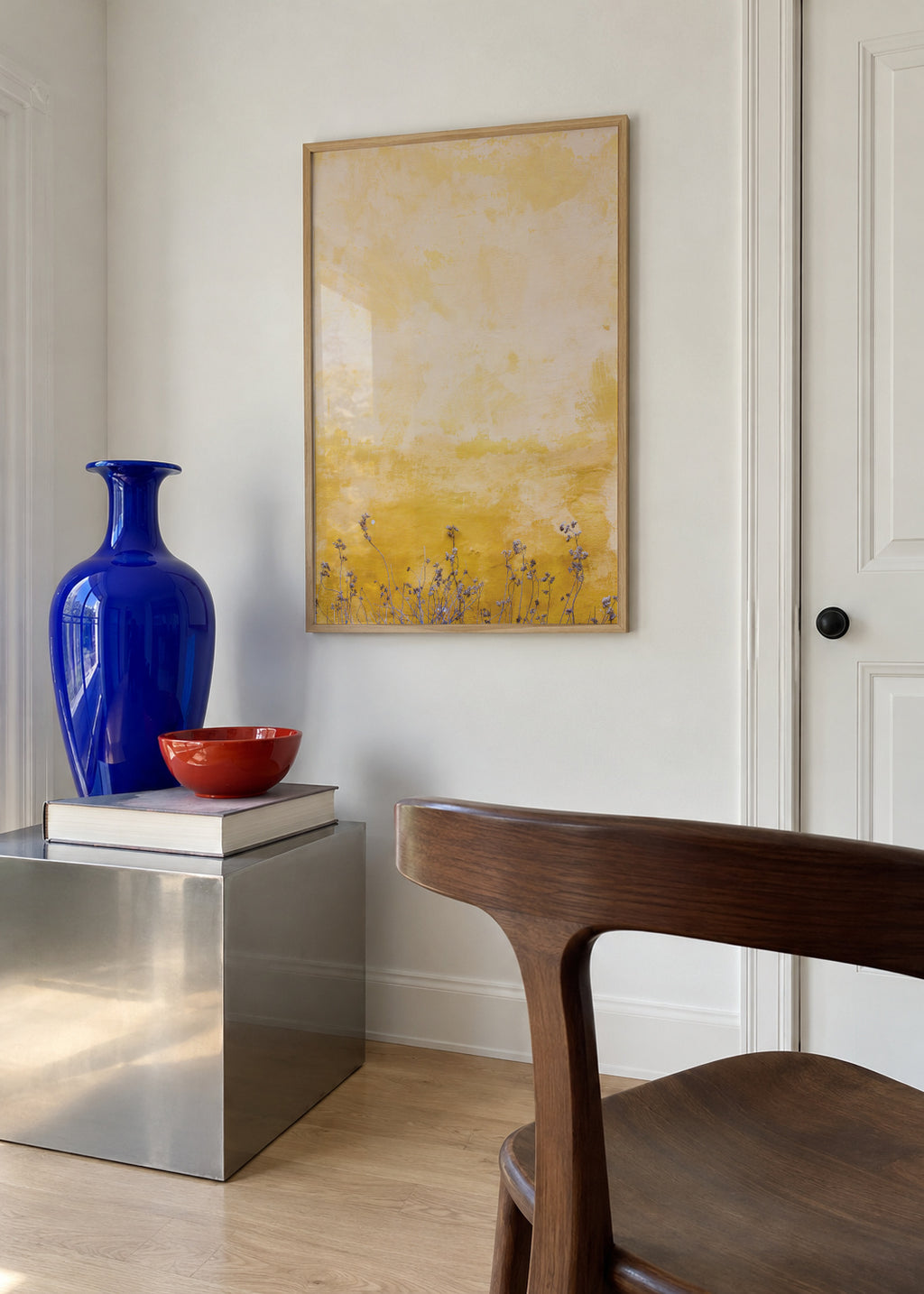 Dingy wall - Framed poster in an interior