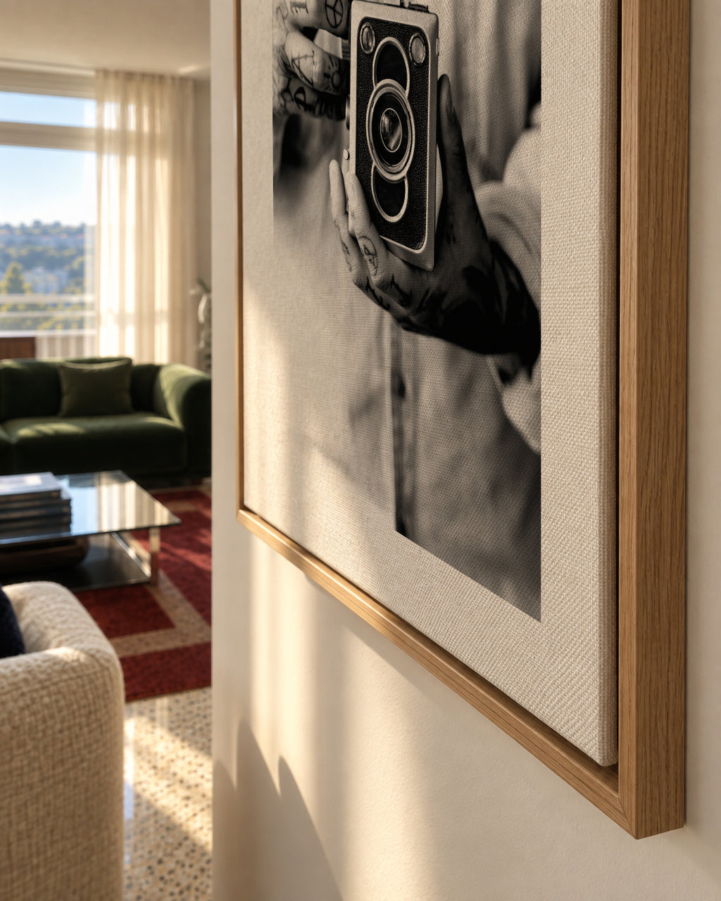 Vintage camera - Framed canvas detail
