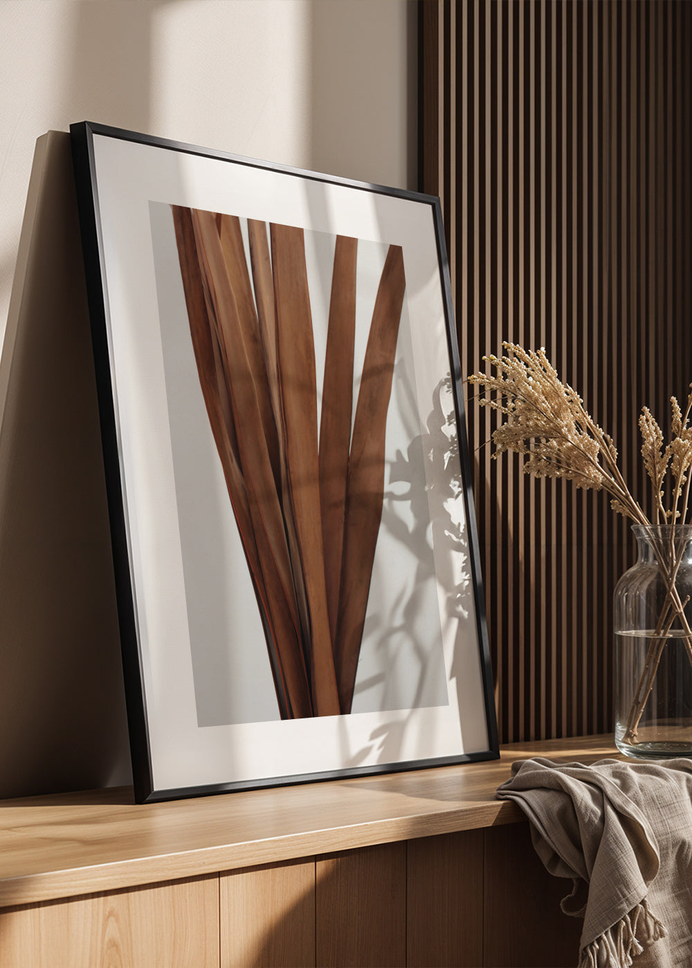 Earthy plant I - Framed poster in an interior