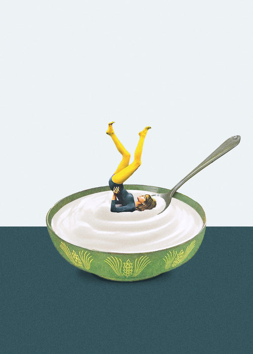 Yoga in my yogurt - Unframed art print