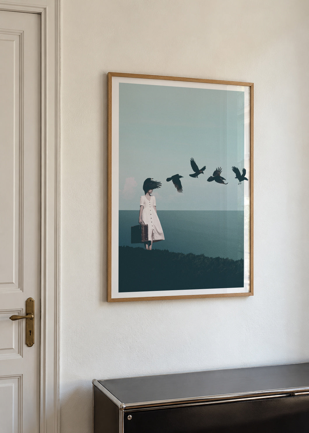 I am starting to forget your face - Framed poster in an interior