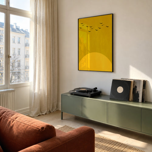 Sun dance - Framed poster in an interior