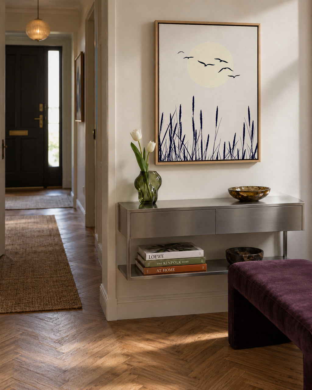 Sunrise - Framed canvas in an interior