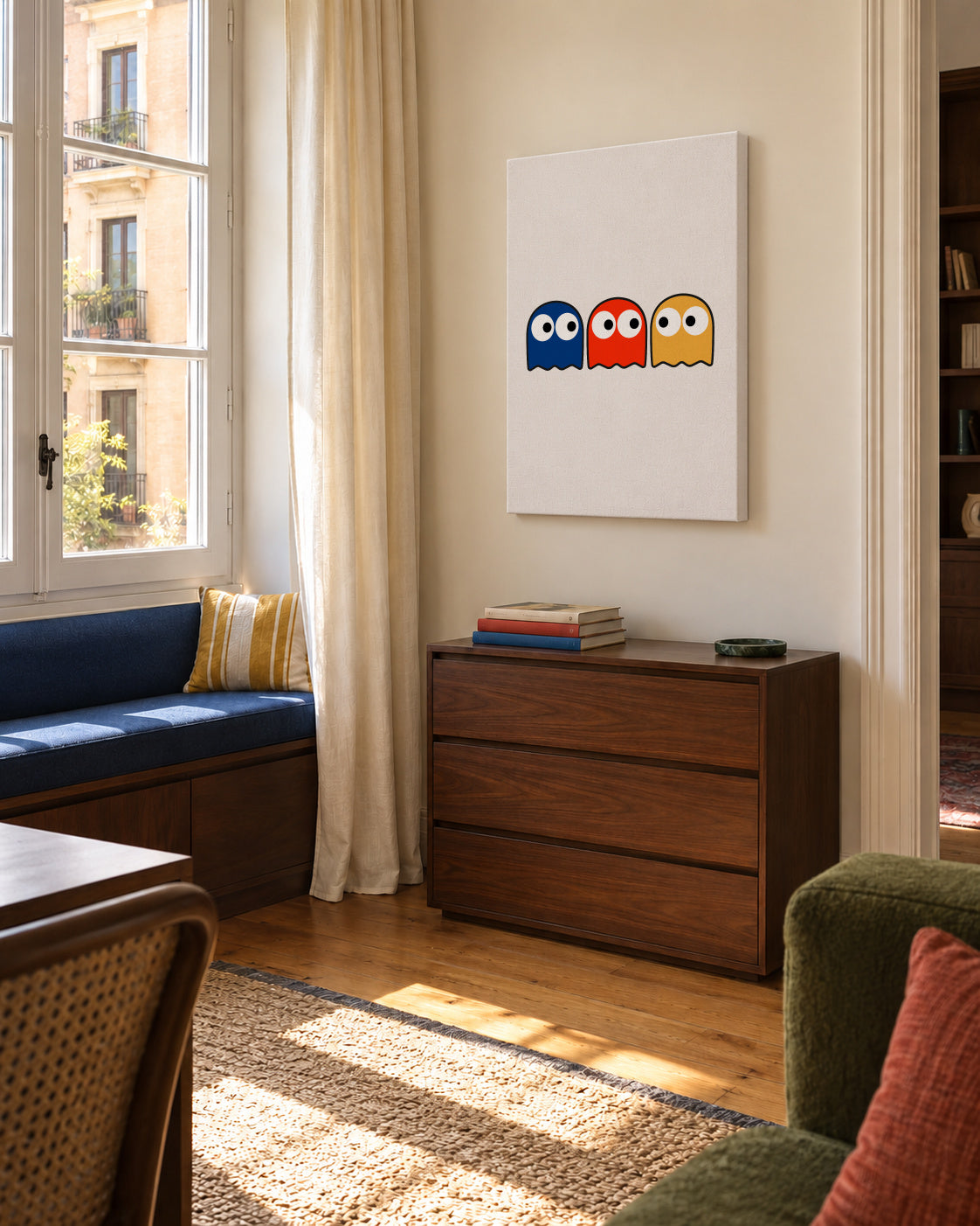 Little RGB - Unframed canvas in an interior
