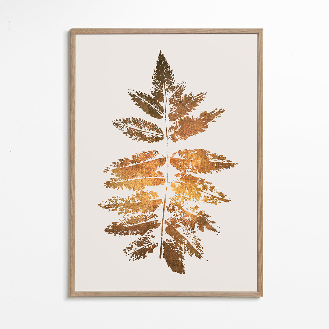 Oak leaf print - gold