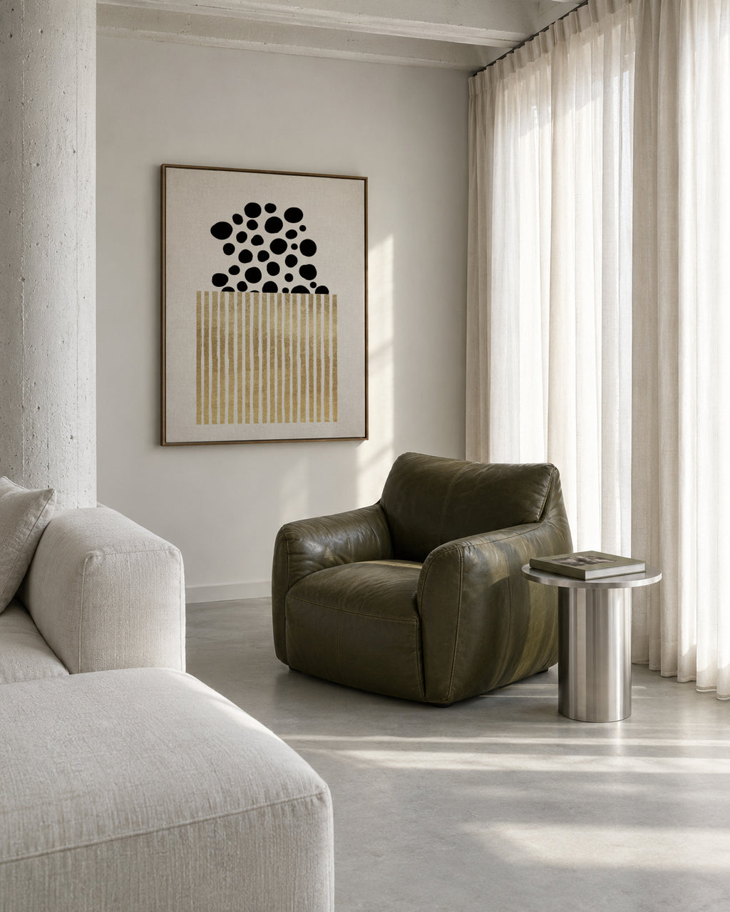 Popcorn - Framed canvas in an interior
