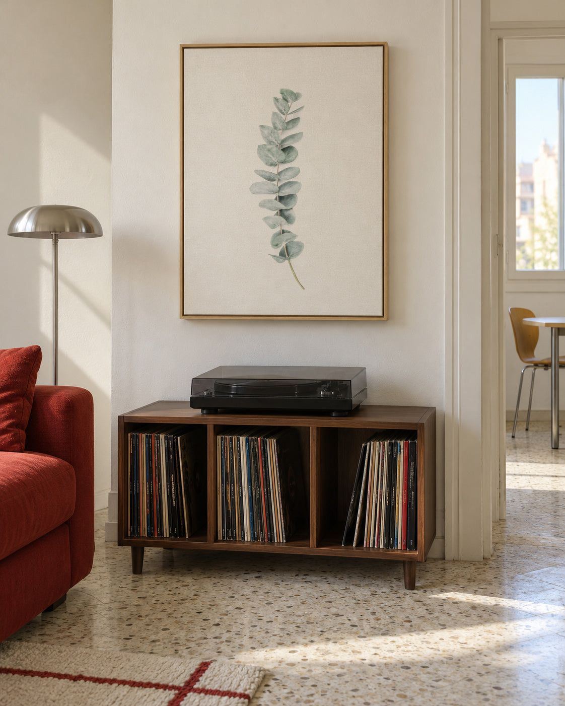 Eucalyptus II - Framed canvas in an interior