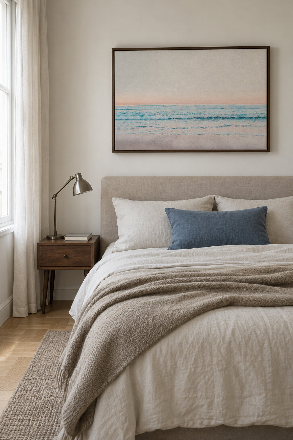 Serene - Framed canvas in an interior