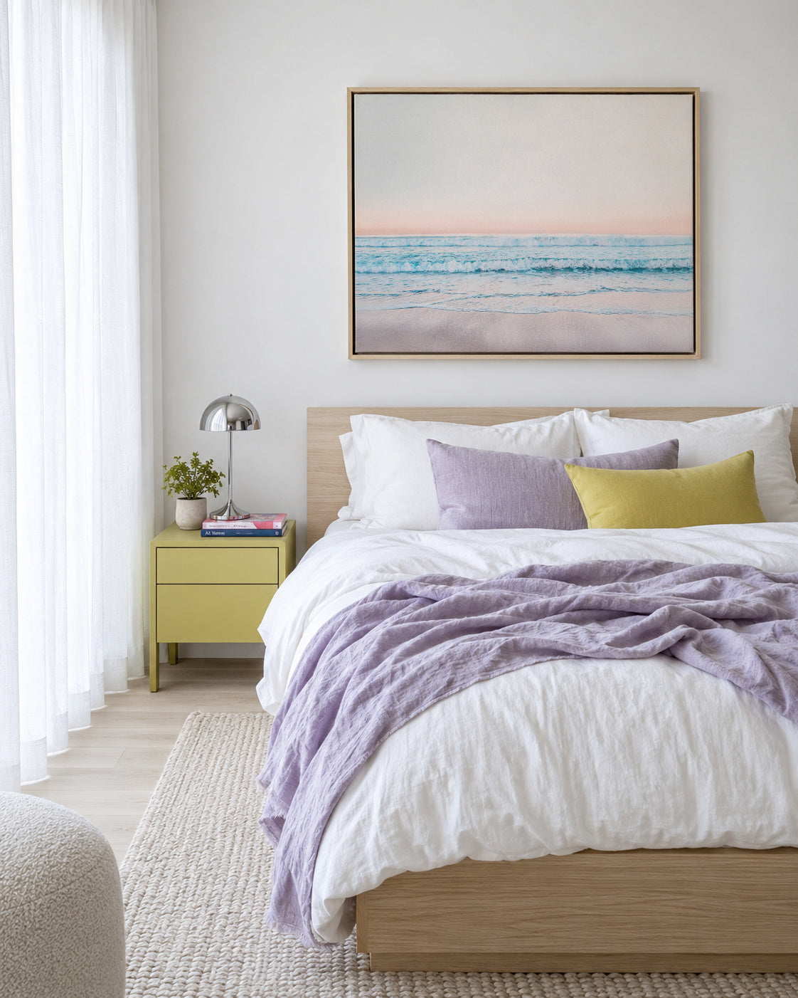 Serene - Framed canvas in an interior