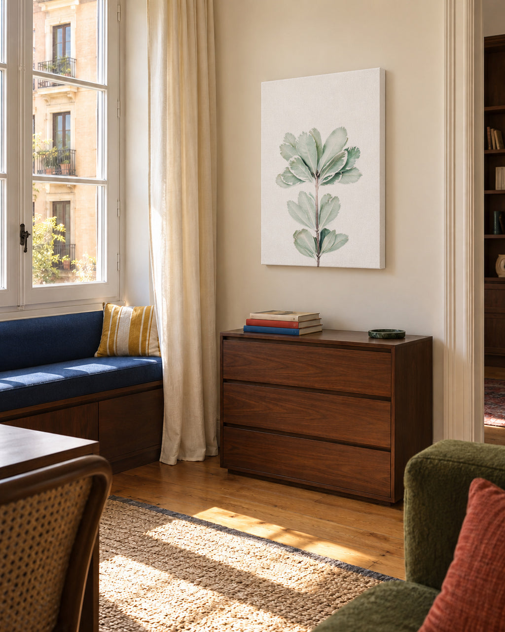 Foliage - Unframed canvas in an interior